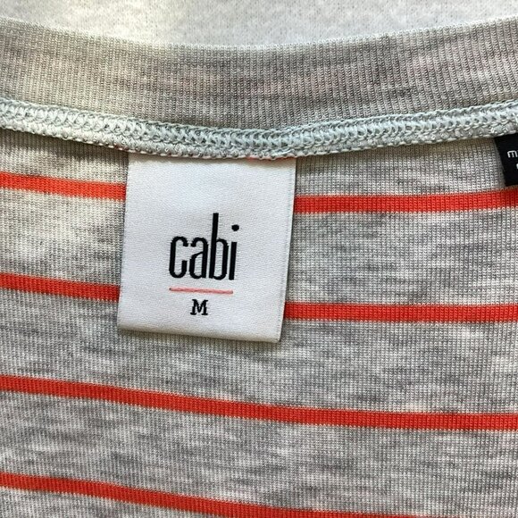 CAbi Sleeveless Tee Crew Neck Pullover Striped Layered Hem Women's Size Medium - Picture 7 of 9